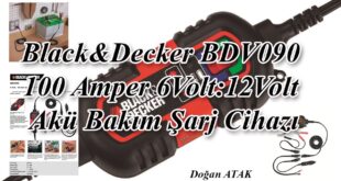 Black&Decker BDV090 1 Amper 6Volt-12Volt Akü Bakım Şarj Cihazı