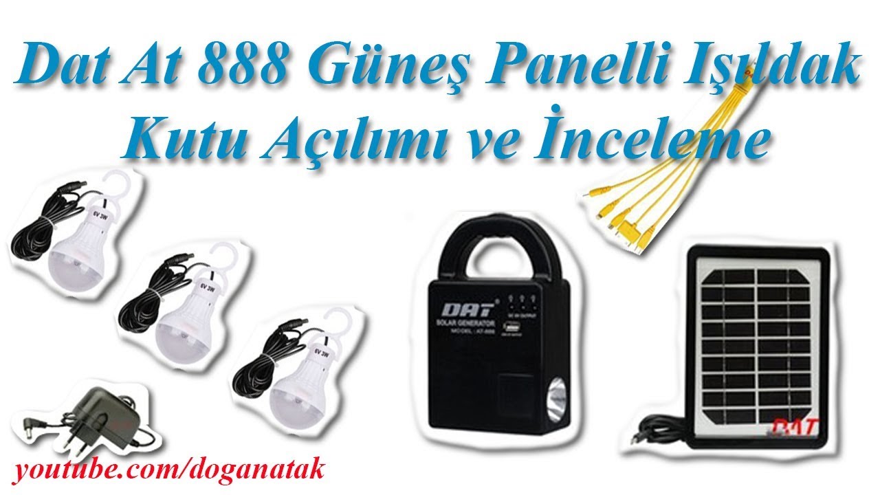 Dat At 888 Güneş Panelli Solar Aydınlatma Sistemi -Solar Panel Solar Lighting System